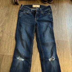 dark wash bootcut hollister jeans